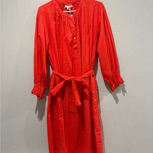 Velvet by Graham & Spencer Red Long Sleeve Dress PTP 26”, Length 40”